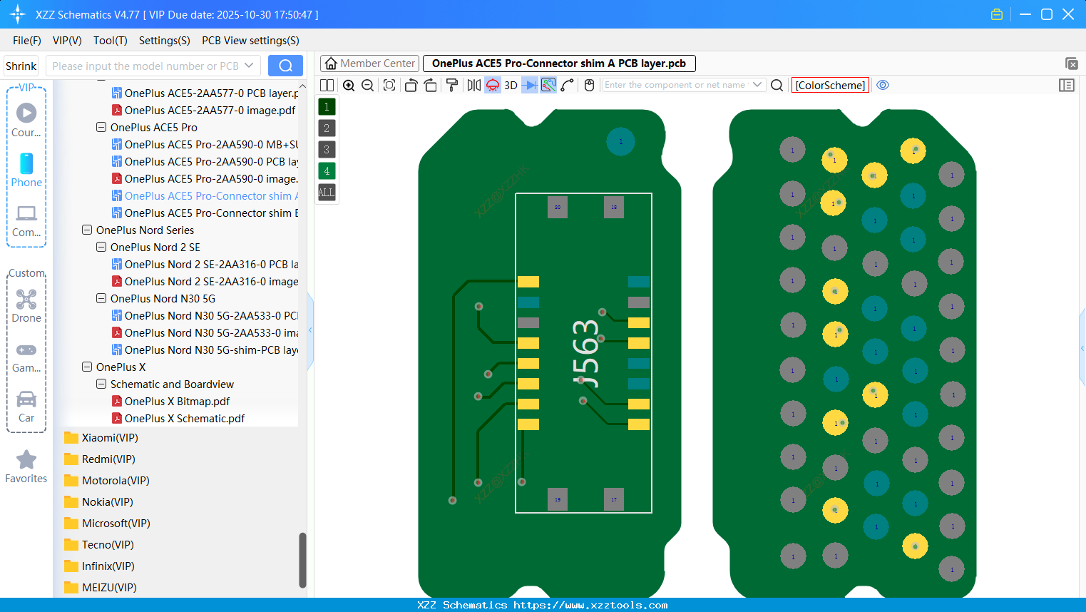 OnePlus ACE5 Pro-Connector Shim A PCB Layer